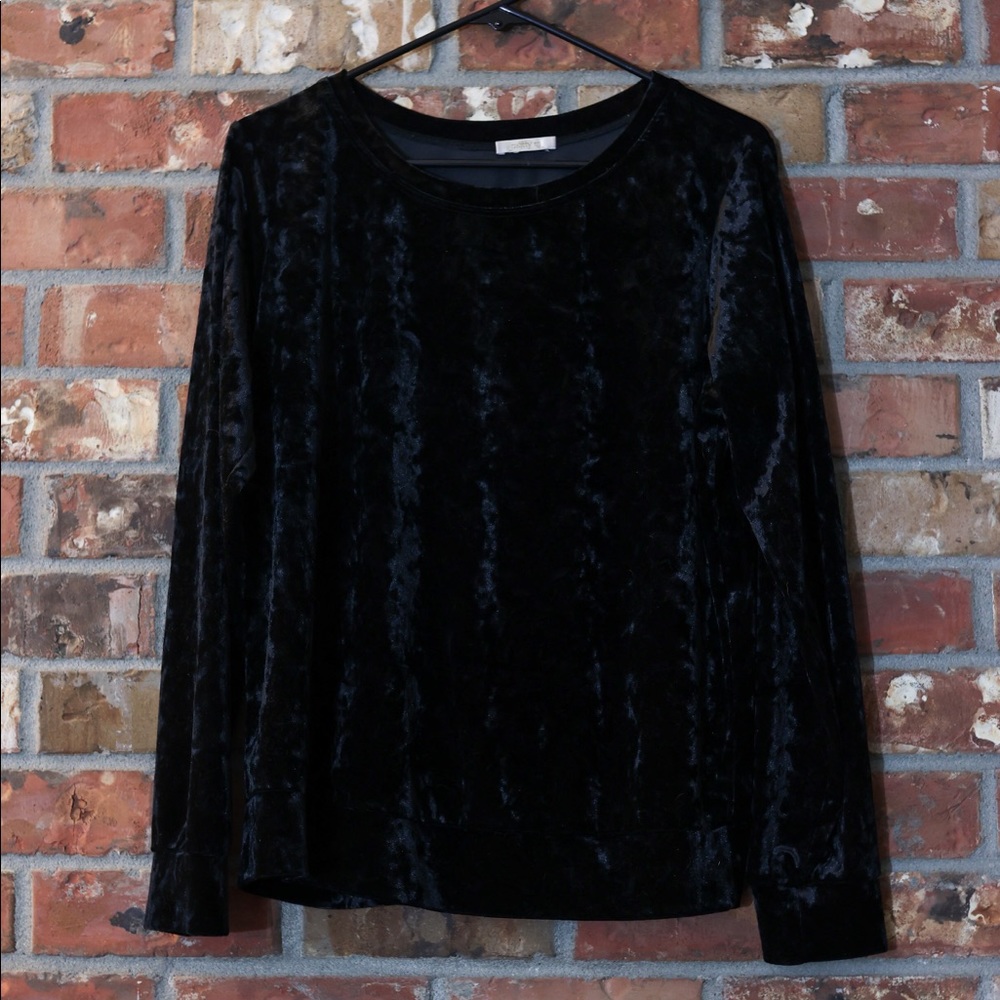 Size M, Long Sleeve, Velvet Top